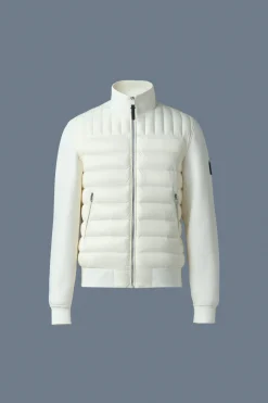 COLLIN-R Nano Down Mixed Media Bomber Jacket