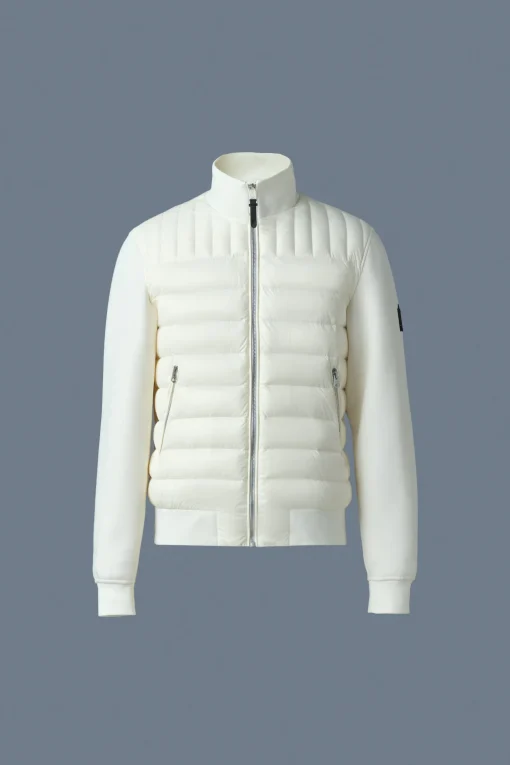 COLLIN-R Nano Down Mixed Media Bomber Jacket