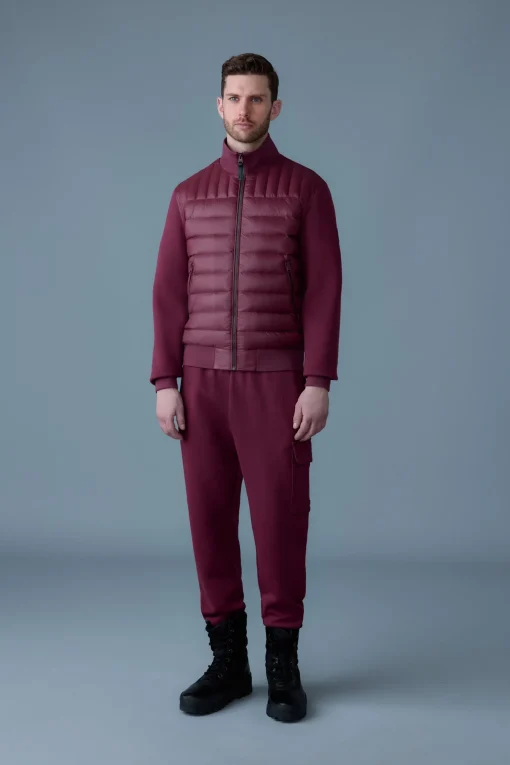 COLLIN-R Nano Down Mixed Media Bomber Jacket