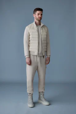 COLLIN-R Nano Down Mixed Media Bomber Jacket