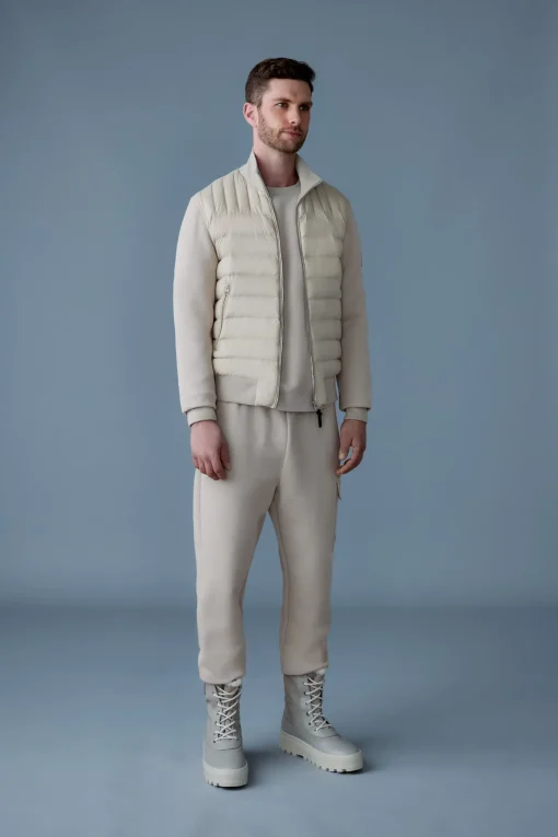 COLLIN-R Nano Down Mixed Media Bomber Jacket