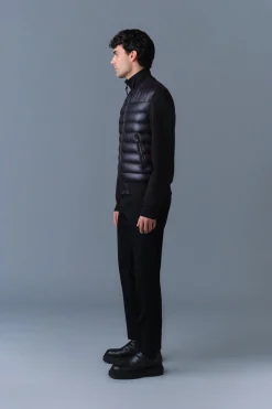 COLLIN-R Nano Down Mixed Media Bomber Jacket