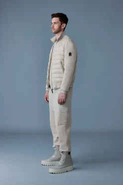 COLLIN-R Nano Down Mixed Media Bomber Jacket