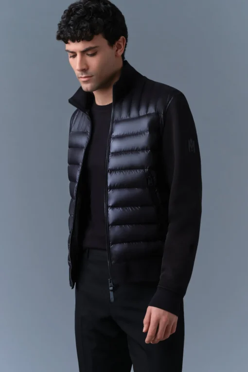 COLLIN-R Nano Down Mixed Media Bomber Jacket