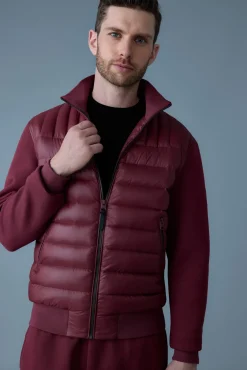 COLLIN-R Nano Down Mixed Media Bomber Jacket