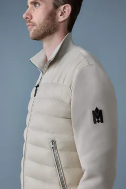 COLLIN-R Nano Down Mixed Media Bomber Jacket