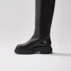 COMMANDER shearling-lined lug sole (R) Leather boot for women
