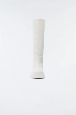 COMMANDER shearling-lined lug sole (R) Leather boot for women
