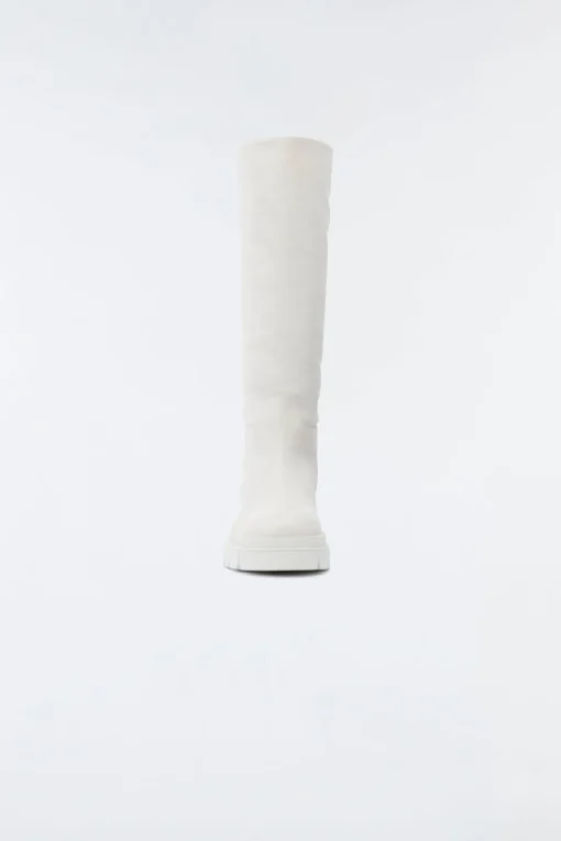COMMANDER shearling-lined lug sole (R) Leather boot for women
