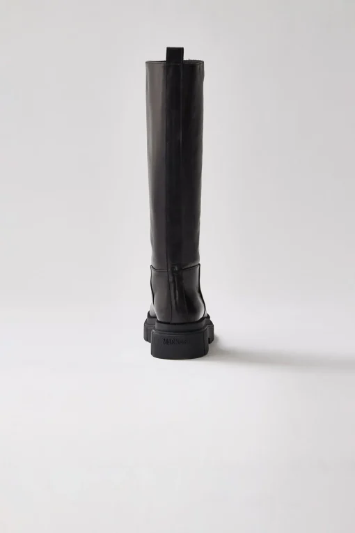 COMMANDER shearling-lined lug sole (R) Leather boot for women
