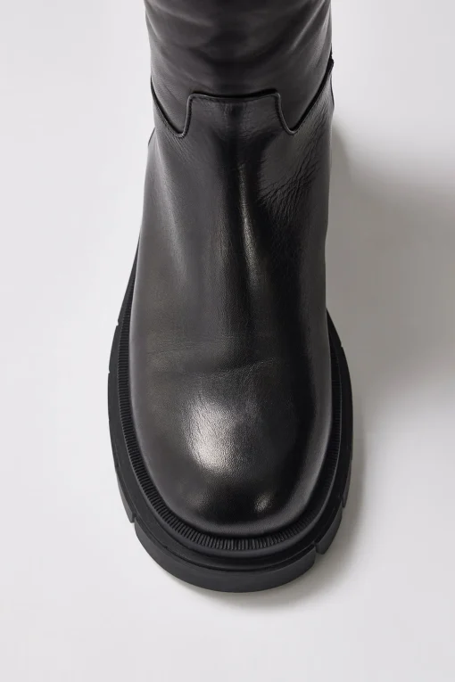COMMANDER shearling-lined lug sole (R) Leather boot for women