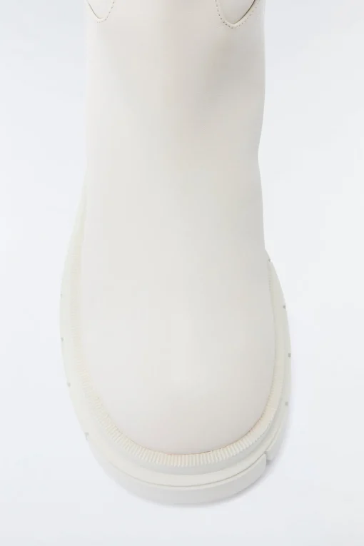 COMMANDER shearling-lined lug sole (R) Leather boot for women