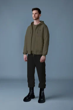 CRUZ Zip-up Hybrid vertical quilt hoodie