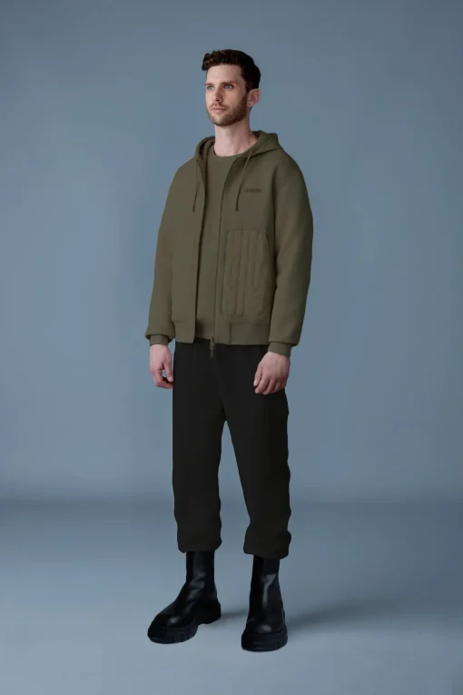 CRUZ Zip-up Hybrid vertical quilt hoodie