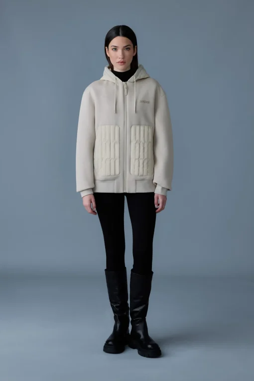 CRUZ Zip-up Hybrid vertical quilt hoodie