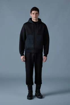 CRUZ Zip-up Hybrid vertical quilt hoodie