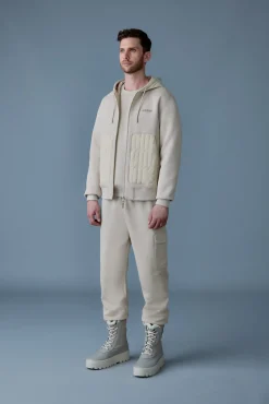 CRUZ Zip-up Hybrid vertical quilt hoodie
