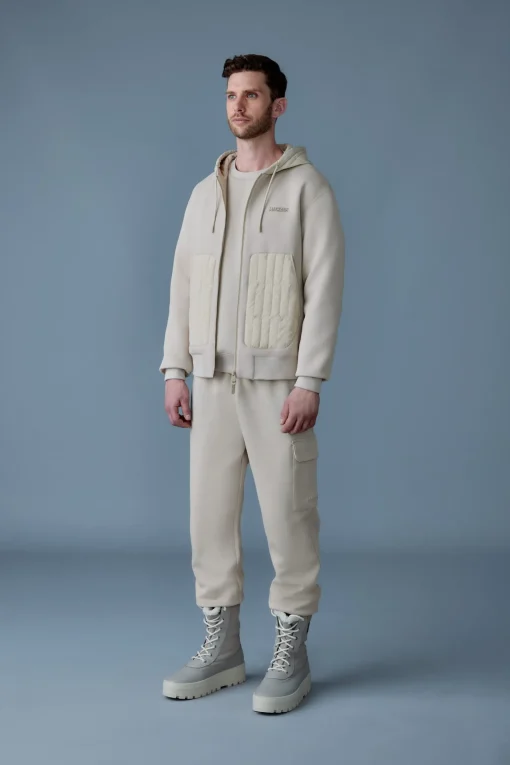 CRUZ Zip-up Hybrid vertical quilt hoodie