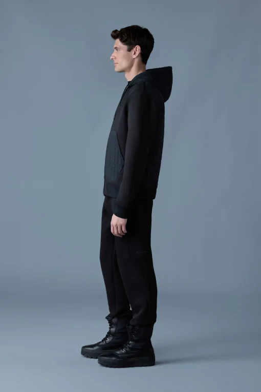 CRUZ Zip-up Hybrid vertical quilt hoodie