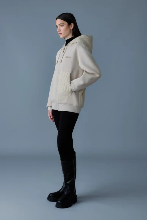 CRUZ Zip-up Hybrid vertical quilt hoodie