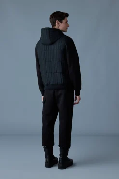 CRUZ Zip-up Hybrid vertical quilt hoodie