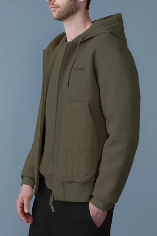 CRUZ Zip-up Hybrid vertical quilt hoodie