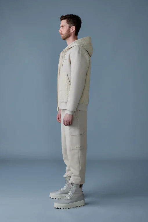 CRUZ Zip-up Hybrid vertical quilt hoodie