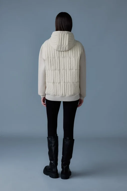 CRUZ Zip-up Hybrid vertical quilt hoodie