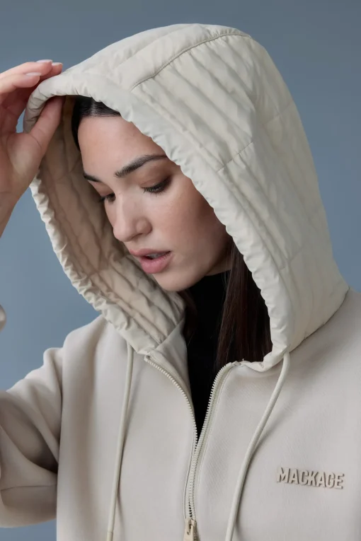 CRUZ Zip-up Hybrid vertical quilt hoodie