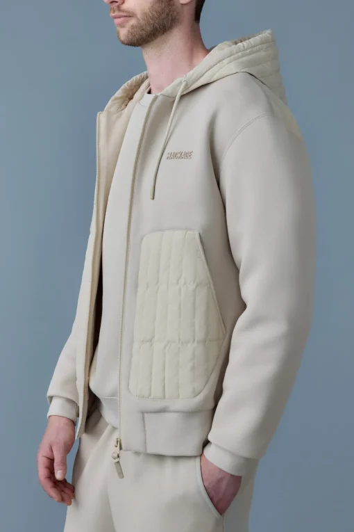 CRUZ Zip-up Hybrid vertical quilt hoodie