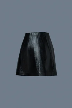 DAVA Panelled Leather Shorts