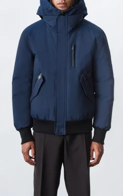 DIXON 2-In-1 down bomber jacket with hooded bib for men