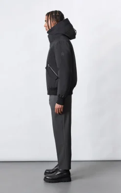 DIXON 2-In-1 down bomber jacket with hooded bib for men