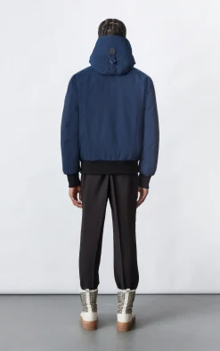 DIXON 2-In-1 down bomber jacket with hooded bib for men