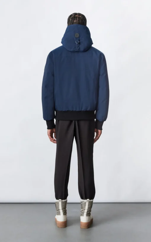 DIXON 2-In-1 down bomber jacket with hooded bib for men