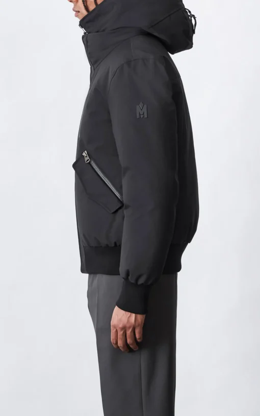 DIXON 2-In-1 down bomber jacket with hooded bib for men