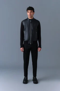 DOMINIC Knit Mixed-Media Jacket