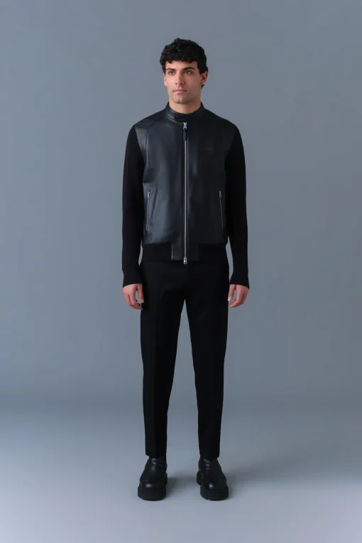 DOMINIC Knit Mixed-Media Jacket