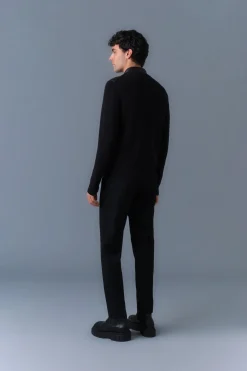 DOMINIC Knit Mixed-Media Jacket