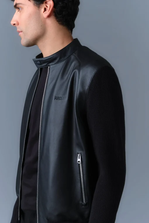 DOMINIC Knit Mixed-Media Jacket