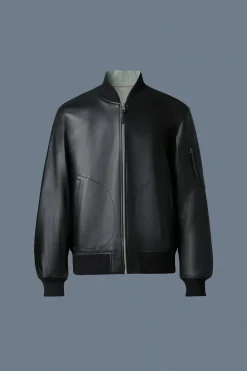 EASTON-R 2-in-1 lamb leather bomber jacket