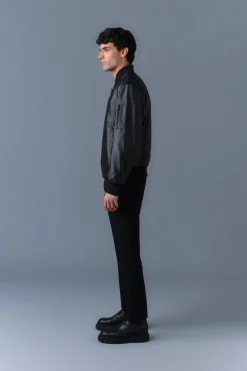 EASTON-R 2-in-1 lamb leather bomber jacket
