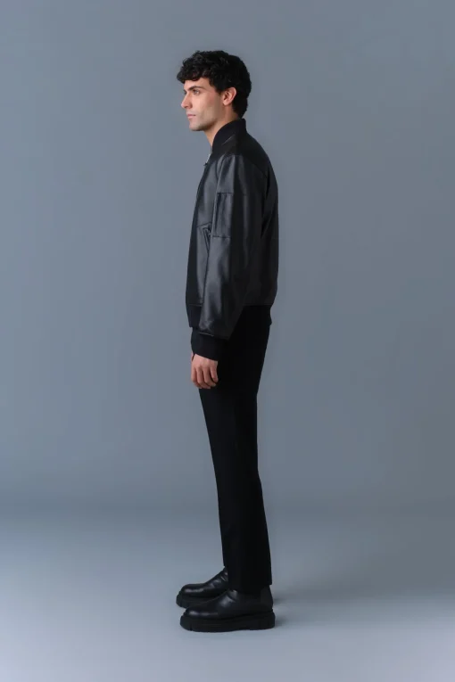 EASTON-R 2-in-1 lamb leather bomber jacket
