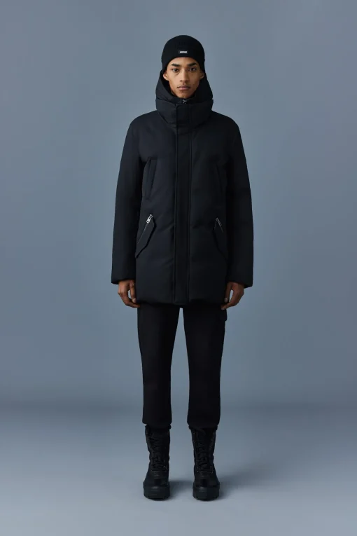 EDWARD 2-in-1 down coat with removable hooded bib for men