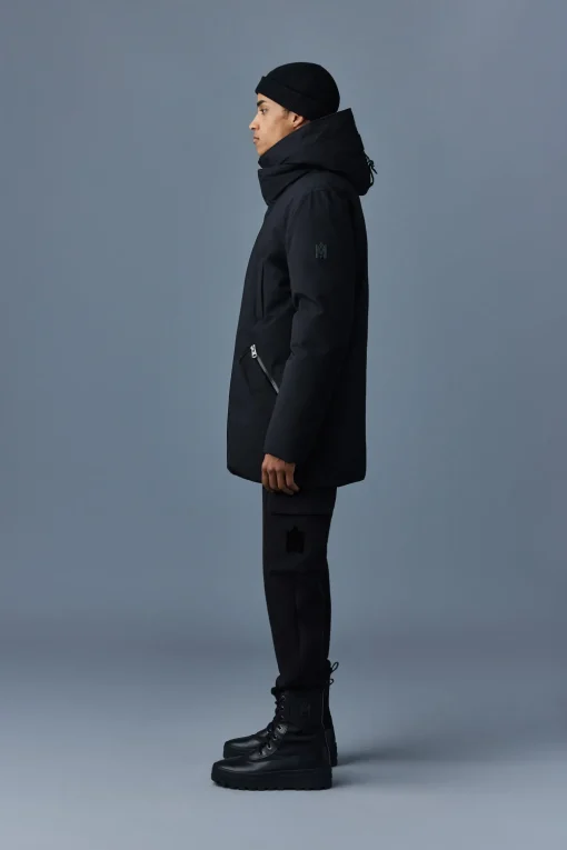 EDWARD 2-in-1 down coat with removable hooded bib for men