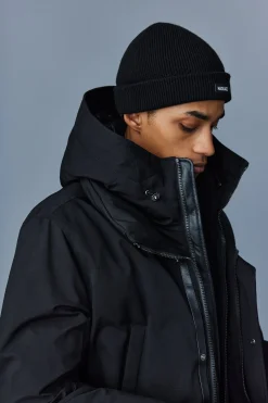 EDWARD 2-in-1 down coat with removable hooded bib for men