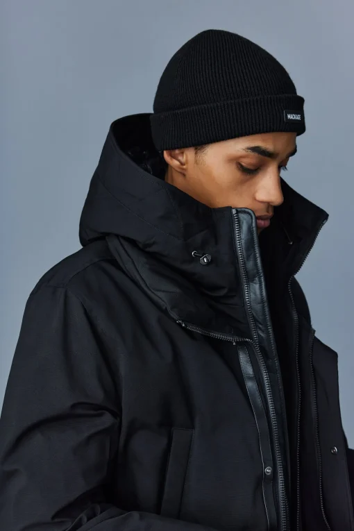 EDWARD 2-in-1 down coat with removable hooded bib for men