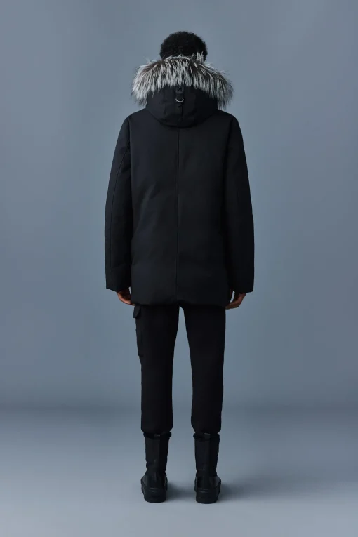 EDWARD 2-in-1 down parka with hooded bib and silver fox fur