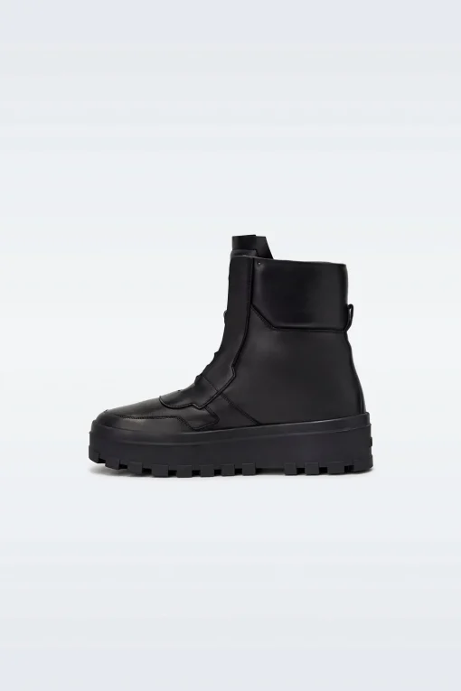 EKON-M Leather mid-calf lace-up boots