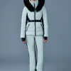 ELITA Down ski jacket with removable blue fox fur trim